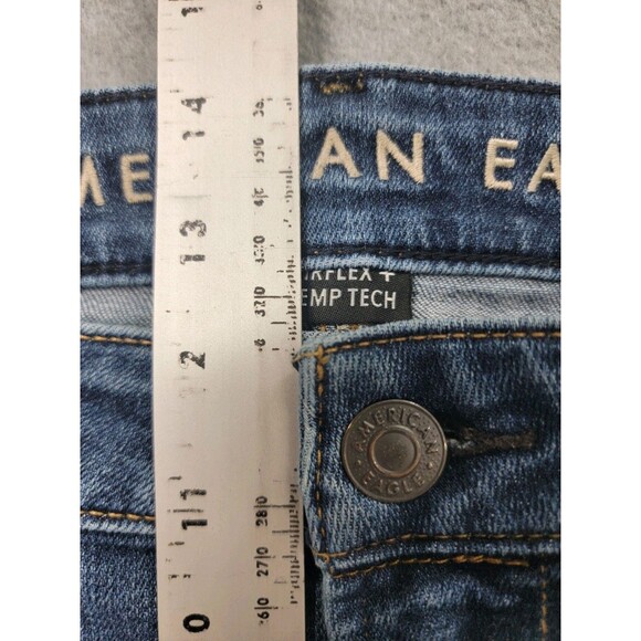 American Eagle Jeans Mens 36x36 (38x34) Athletic Straight Blue Mid Rise Stretch - Picture 7 of 14